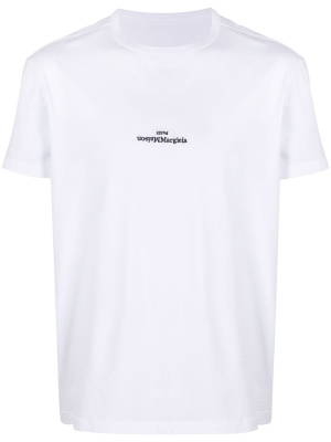 

Logo-embroidered T-shirt, Maison Margiela Logo-embroidered T-shirt