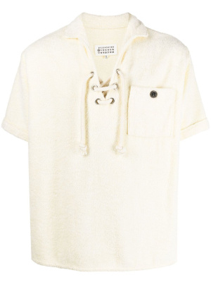 

Tie-front polo shirt, Maison Margiela Tie-front polo shirt