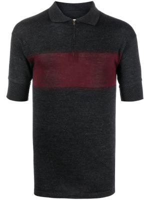 

Two-tone zip-up polo shirt, Maison Margiela Two-tone zip-up polo shirt
