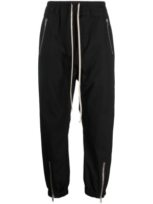 

Zip-detail drawstring jersey joggers, Rick Owens Zip-detail drawstring jersey joggers