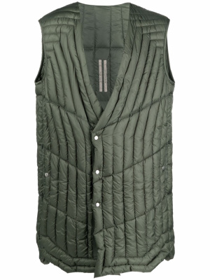 

Quilted fitted gilet, Rick Owens Quilted fitted gilet