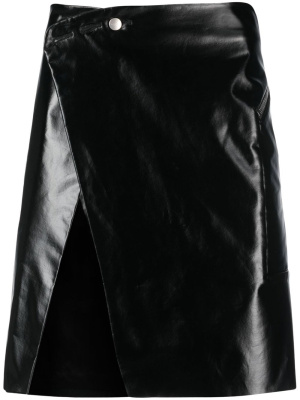 

Faux leather wrap skirt, Rick Owens Faux leather wrap skirt
