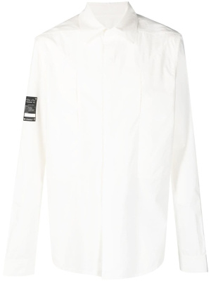 

Logo-print cotton shirt, Rick Owens Logo-print cotton shirt
