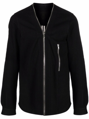 

V-neck zip-up shirt, Rick Owens V-neck zip-up shirt