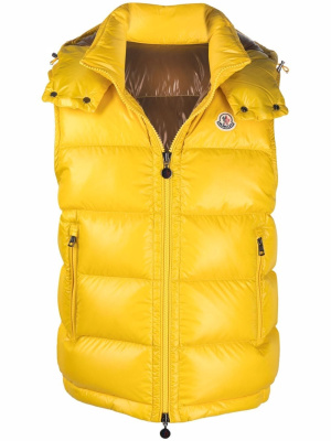 

Logo-patch zipped gilet, Moncler Logo-patch zipped gilet