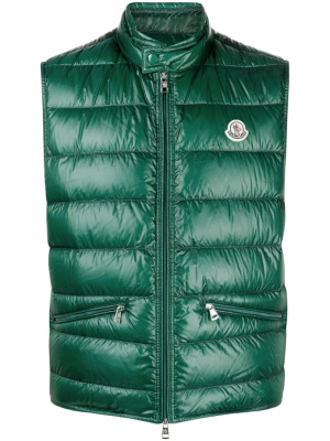 

Gui logo-patch puffer gilet, Moncler Gui logo-patch puffer gilet