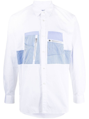 

Patchwork-detail long-sleeved shirt, Comme Des Garçons Shirt Patchwork-detail long-sleeved shirt