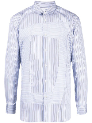 

Panelled striped cotton shirt, Comme Des Garçons Shirt Panelled striped cotton shirt
