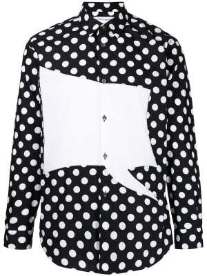

Polka-dot panelled shirt, Comme Des Garçons Shirt Polka-dot panelled shirt