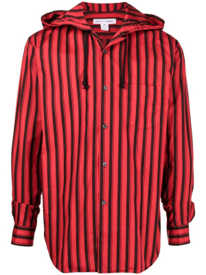

Striped long-sleeve hooded shirt, Comme Des Garçons Shirt Striped long-sleeve hooded shirt