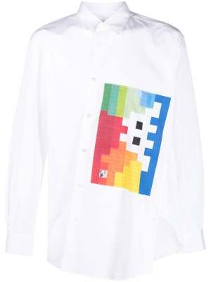 

Graphic-print asymmetric shirt, Comme Des Garçons Shirt Graphic-print asymmetric shirt