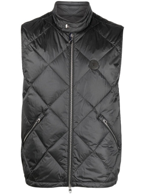 

Neste logo-patch diamond-quilted down gilet, Moncler Neste logo-patch diamond-quilted down gilet