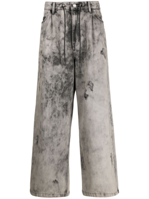 

Bleached-effect wide-leg jeans, Juun.J Bleached-effect wide-leg jeans