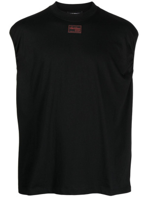 

Logo-print cotton vest top, Raf Simons Logo-print cotton vest top