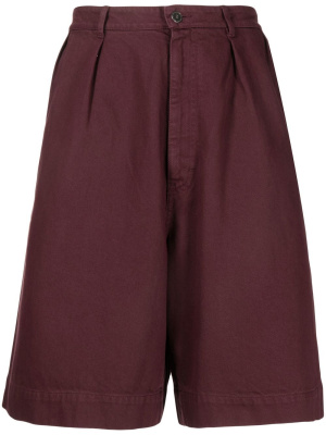 

Pleat-detail cotton Bermuda shorts, Raf Simons Pleat-detail cotton Bermuda shorts