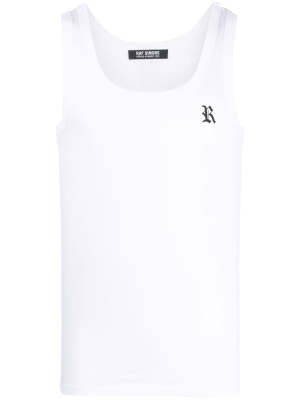 

Logo print tank top, Raf Simons Logo print tank top