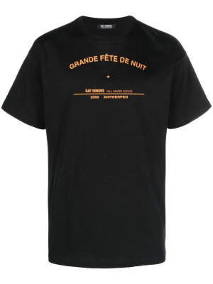 

Slogan-print crew-neck T-shirt, Raf Simons Slogan-print crew-neck T-shirt