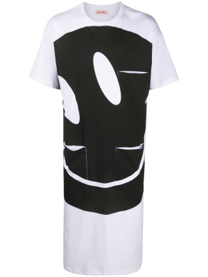 

Smiley print long T-shirt, Raf Simons Smiley print long T-shirt