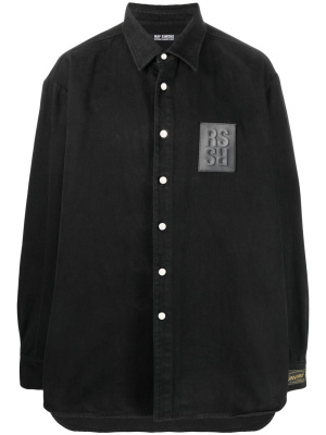 

Logo-patch long-sleeve shirt, Raf Simons Logo-patch long-sleeve shirt