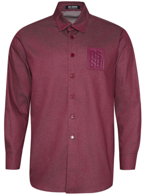 

Logo-patch long-sleeve shirt, Raf Simons Logo-patch long-sleeve shirt