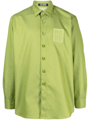 

Logo-patch cotton shirt, Raf Simons Logo-patch cotton shirt