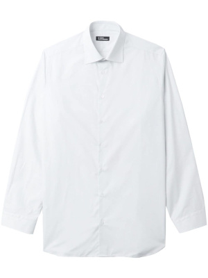 

Slogan-print button-up shirt, Raf Simons Slogan-print button-up shirt