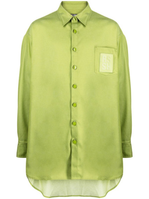 

Logo-patch cotton shirt, Raf Simons Logo-patch cotton shirt