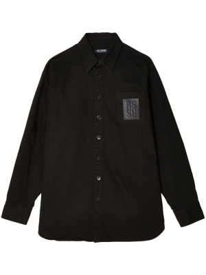 

Oversized logo-patch cotton shirt, Raf Simons Oversized logo-patch cotton shirt