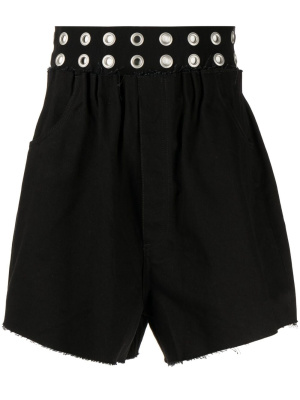 

Eyelet-detail denim shorts, Raf Simons Eyelet-detail denim shorts