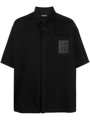 

Logo-patch short-sleeve shirt, Raf Simons Logo-patch short-sleeve shirt