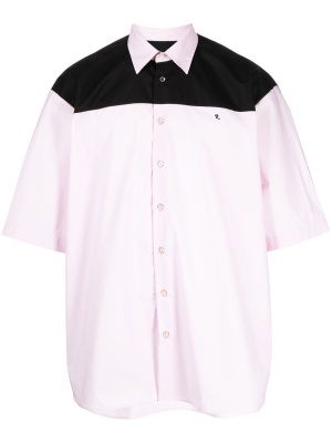 

Slogan-print short-sleeved shirt, Raf Simons Slogan-print short-sleeved shirt