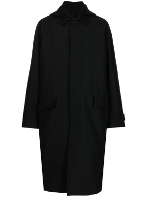 

Hooded wool-blend coat, Juun.J Hooded wool-blend coat