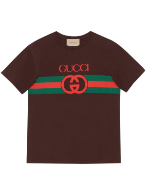 

Logo-print cotton T-shirt, Gucci Logo-print cotton T-shirt