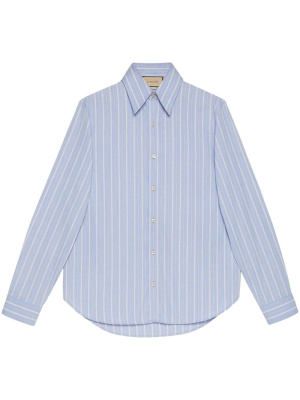 

Point-collar striped shirt, Gucci Point-collar striped shirt