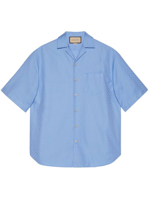 

GG logo-pattern cotton shirt, Gucci GG logo-pattern cotton shirt