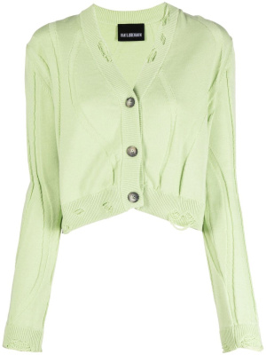 

Distressed-effect V-neck cardigan, Han Kjøbenhavn Distressed-effect V-neck cardigan