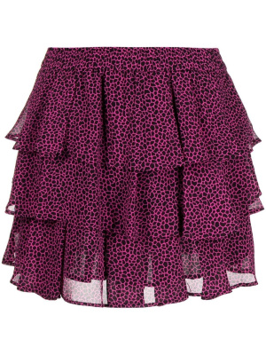 

Micro giraffe-print ruffle skirt, Michael Kors Micro giraffe-print ruffle skirt