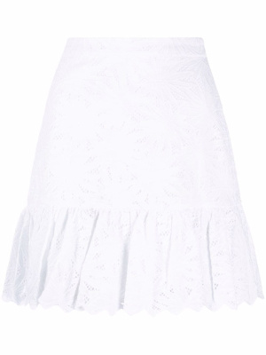 

Floral-lace cotton skirt, Michael Kors Floral-lace cotton skirt