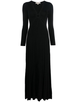 

Pleated V-neck midi dress, Michael Kors Pleated V-neck midi dress