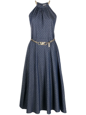 

Logo-print halterneck dress, Michael Kors Logo-print halterneck dress