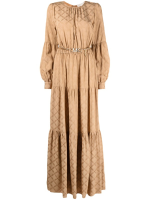 

Logo-jacquard kaftan dress, Michael Kors Logo-jacquard kaftan dress
