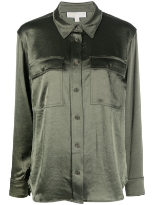 

Satin-finish button-down shirt, Michael Kors Satin-finish button-down shirt