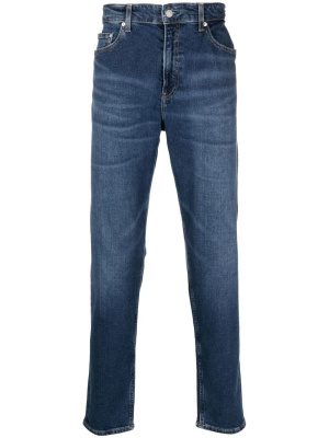

Logo-patch slim-fit jeans, Calvin Klein Jeans Logo-patch slim-fit jeans