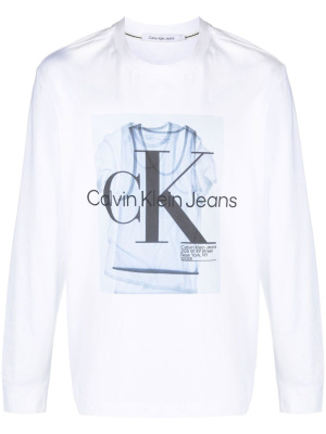 

Disrupted logo long-sleeve top, Calvin Klein Jeans Disrupted logo long-sleeve top