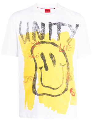 

Smiley face-print cotton T-shirt, HUGO Smiley face-print cotton T-shirt