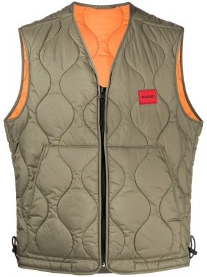 

Logo-patch quilted gilet, HUGO Logo-patch quilted gilet