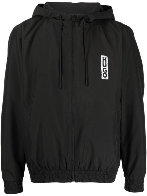 

Logo-print hooded jacket, HUGO Logo-print hooded jacket
