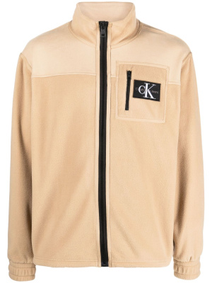 

Logo-patch fleece jacket, Calvin Klein Jeans Logo-patch fleece jacket