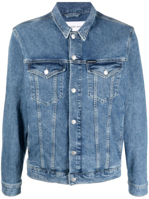 

Spread-collar denim jacket, Calvin Klein Jeans Spread-collar denim jacket