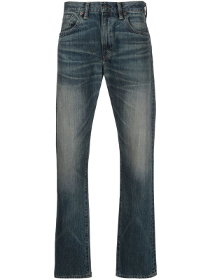 

Straight-leg washed denim jeans, Ralph Lauren RRL Straight-leg washed denim jeans